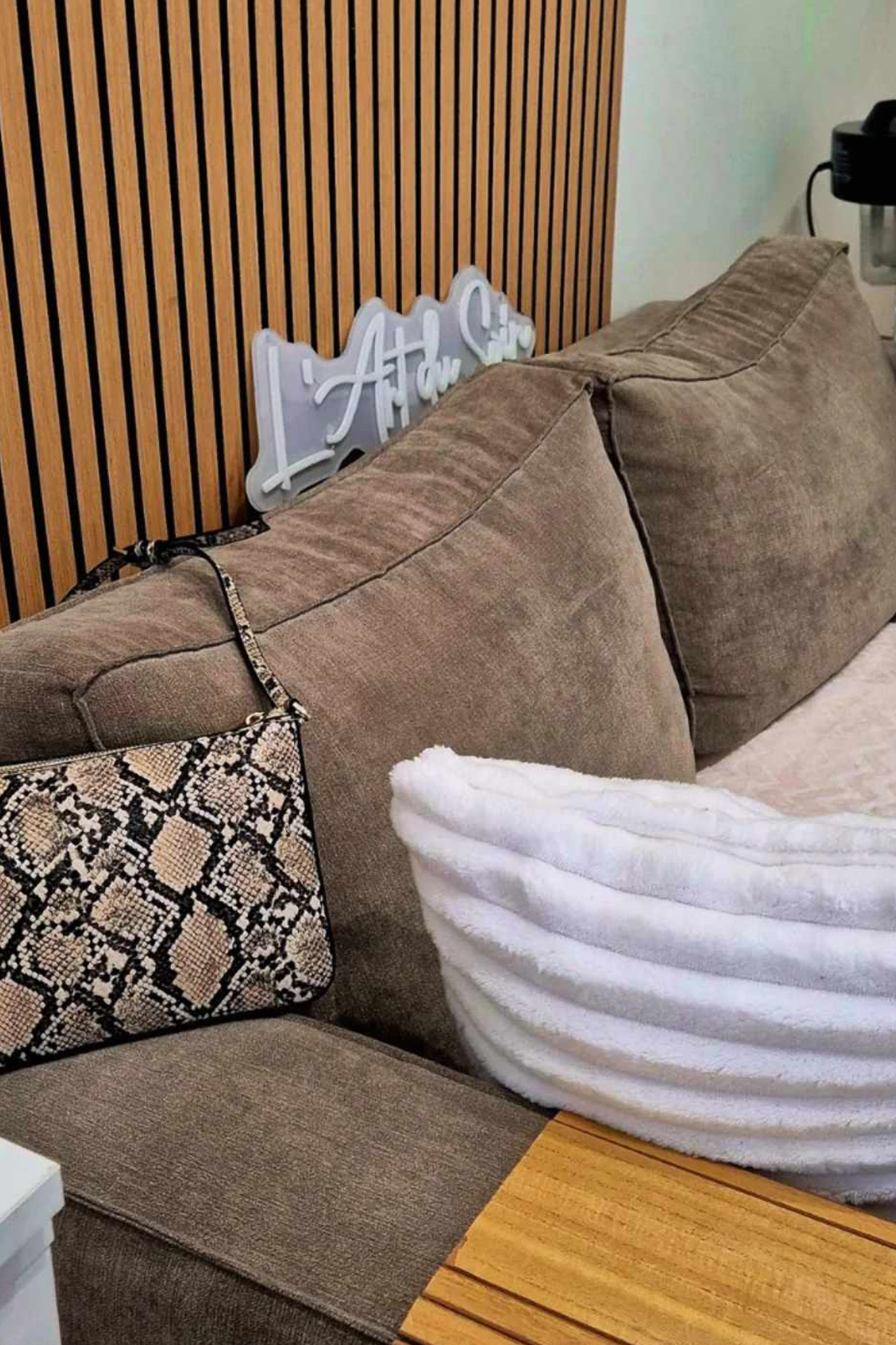 Client relaxing during treatment